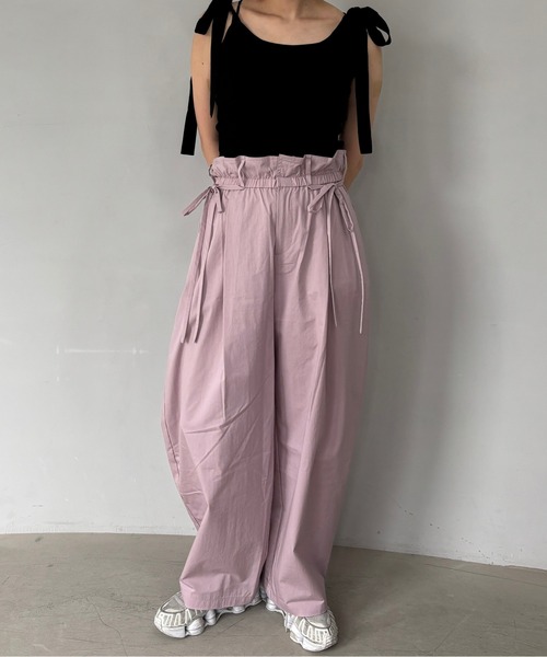 Fano Studios(ファノ ストゥディオズ)の「リボンストラップ リブキャミソール FC25S221【Fano Studios】(Tシャツ/カットソー・レディース・ブラック/ホワイト・L/M/S)」の3枚目の写真