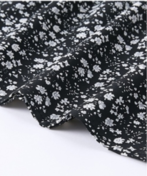 Petitjo（プッチージョ）の「小さいサイズ　総柄カシュクールティアードワンピース　低身長さん・小柄女性（ワンピース・レディース・ドット/ブラック系1・PSS/PS/PM/PL）」の18枚目の写真