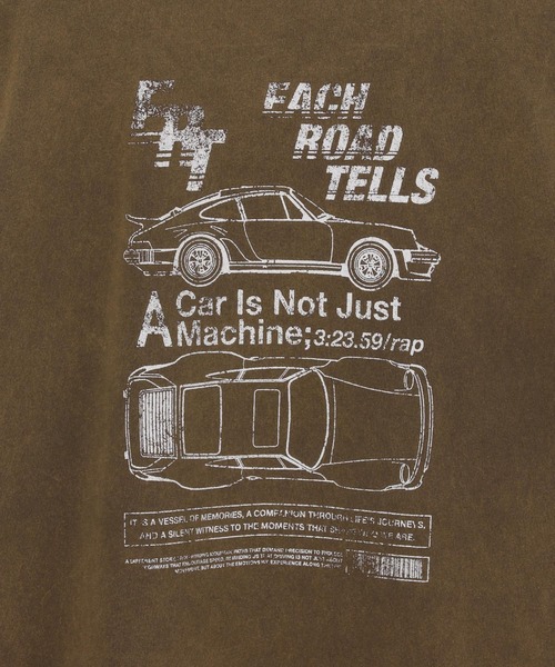 PBLIM（ページボーイリム）の「《UNISEX》モーターカーイラストTシャツ（Tシャツ/カットソー・レディース・ホワイト/ブラック/ブラウン・MEDIUM/LARGE）」の8枚目の写真