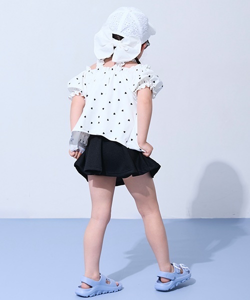 petit main(プティマイン)の「【SWIM】ハートパフスリーブタンキニ(水着・キッズ・アイボリー/レッド・90cm/120cm/130cm/100cm/110cm/80cm)」の16枚目の写真