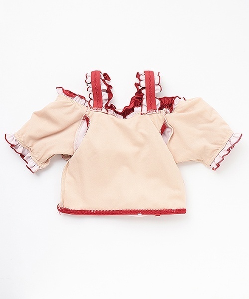 petit main(プティマイン)の「【SWIM】ハートパフスリーブタンキニ(水着・キッズ・アイボリー/レッド・90cm/120cm/130cm/100cm/110cm/80cm)」の7枚目の写真