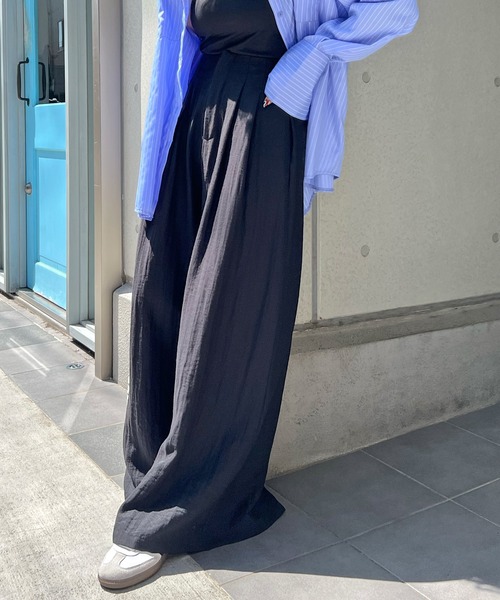 Futier land（フューティアランド）の「リネンライクスラックス（スラックス・レディース・グレー/アイボリー/ブラック・SMALL/MEDIUM）」の9枚目の写真