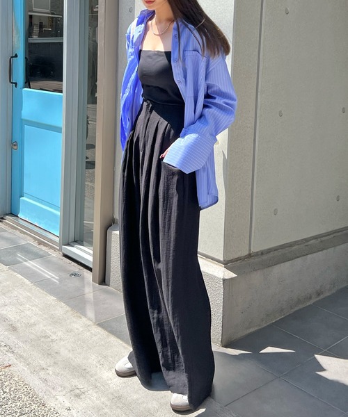 Futier land（フューティアランド）の「リネンライクスラックス（スラックス・レディース・グレー/アイボリー/ブラック・SMALL/MEDIUM）」の11枚目の写真