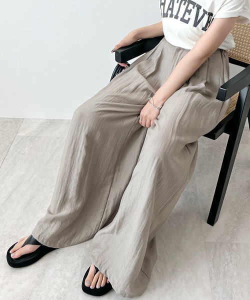 Futier land（フューティアランド）の「リネンライクスラックス（スラックス・レディース・グレー/アイボリー/ブラック・SMALL/MEDIUM）」の12枚目の写真