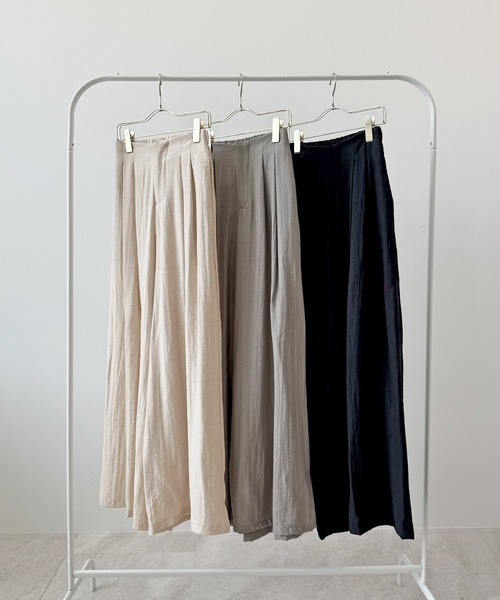 Futier land（フューティアランド）の「リネンライクスラックス（スラックス・レディース・グレー/アイボリー/ブラック・SMALL/MEDIUM）」の17枚目の写真