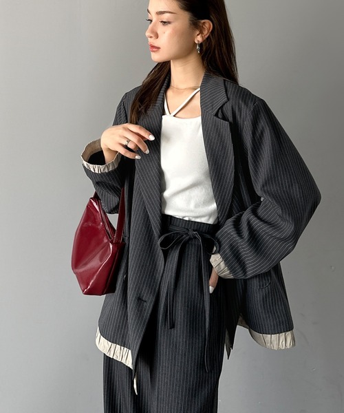 セール】【mily bilet】ゆるっと大人見え。バルーンフリルレイヤード