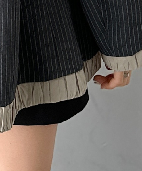 mily bilet(ミウィビレット)の「【mily bilet】ゆるっと大人見え。バルーンフリルレイヤードジャケット(セットアップ可能)(テーラードジャケット・レディース・ベージュ/ブラウン/ブラック/グレー系その他・X-LARGE/LARGE/MEDIUM/SMALL)」の20枚目の写真