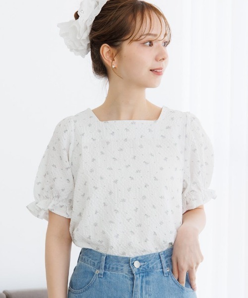 flower(フラワー)の「バブルブルームトップ2(シャツ/ブラウス・レディース・パープル/ピンク・FREE)」の1枚目の写真