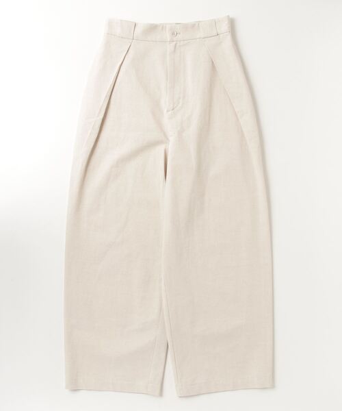 DROIT BELLO（ドロイトベロ）の「DROIT BELLO（ドロイトベロ）綿麻ハイウエストタックパンツ（その他パンツ・レディース・チャコールグレー/アイボリー・S/M）」の11枚目の写真