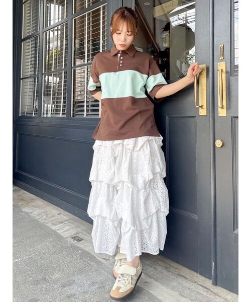 【新品タグ付き】dazzlin ラガーオーバーシャツ ラガーオーバーシャツ（ポロシャツ）｜dazzlin（ダズリン）の