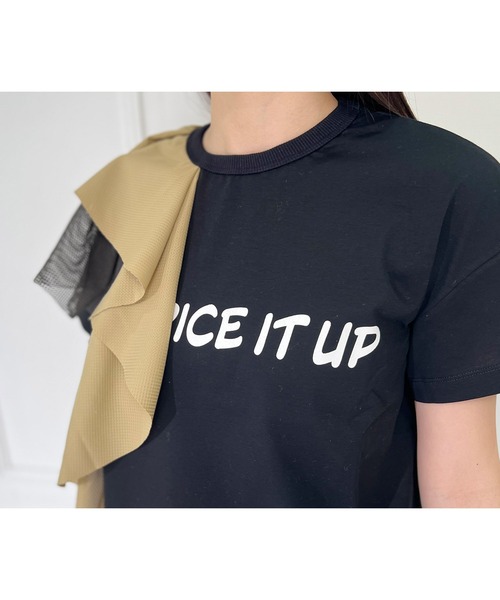 mien（ミアン）の「【mien別注】プリントフリルTee（Tシャツ/カットソー・レディース・ブラック/オフホワイト・38）」の16枚目の写真