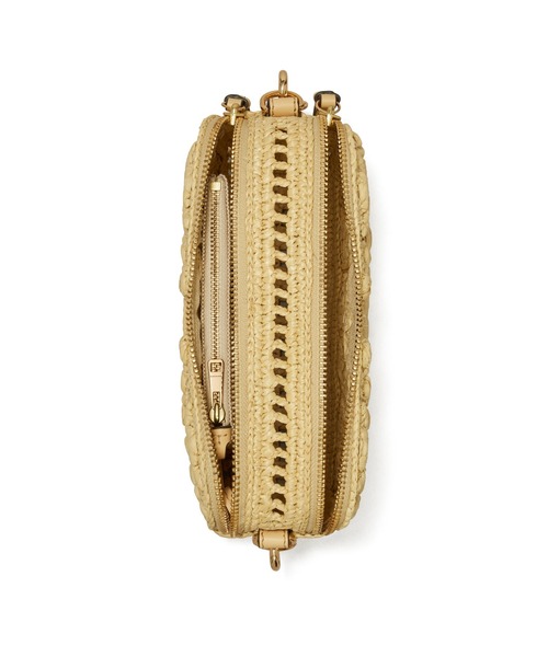 【美品】トリーバーチ　ラフィア　マイクロミニバッグ ラフィア マイクロ Tory Burch(トリーバーチ) ショルダーバッグ