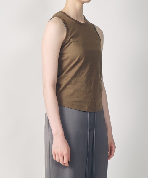 LE CIEL BLEU（ルシェルブルー）の「タンクサークルカットアウト / Tank Circle Cut Out（Tシャツ/カットソー・レディース・ホワイト/カーキ/ブラック・36/38）」の15枚目の写真