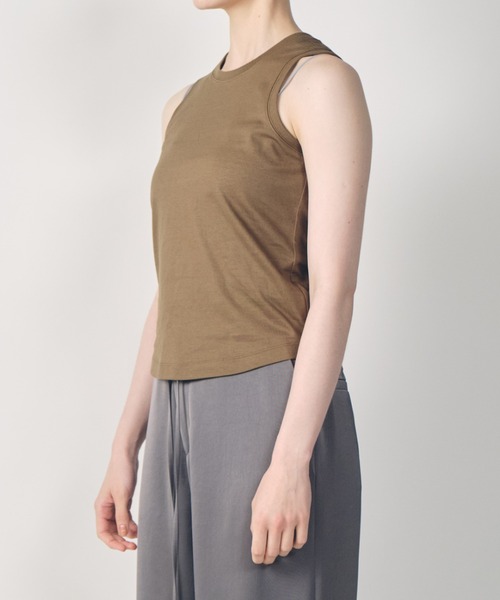 LE CIEL BLEU（ルシェルブルー）の「タンクサークルカットアウト / Tank Circle Cut Out（Tシャツ/カットソー・レディース・ホワイト/カーキ/ブラック・36/38）」の14枚目の写真