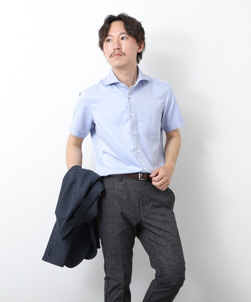 NOLLEY’S（ノーリーズ）の「《ビジカジ対応》【SMART TECH】吸水速乾 イージーアイロンWD SS 25SS（ビジネスシャツ・メンズ・ホワイト/ブルー/ライトブルー/ブルー系その他・S/M/L/XL）」の20枚目の写真