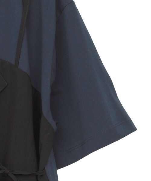 Editt by YECCA VECCA（エディットバイイェッカヴェッカ）の「ビスチェレイヤード風デザインTee（Tシャツ/カットソー・レディース・ブラック/ホワイト/ネイビー・FREE）」の7枚目の写真