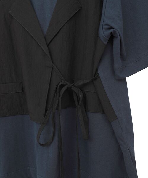 Editt by YECCA VECCA（エディットバイイェッカヴェッカ）の「ビスチェレイヤード風デザインTee（Tシャツ/カットソー・レディース・ブラック/ホワイト/ネイビー・FREE）」の10枚目の写真