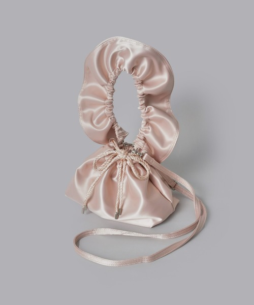 Olu.(オルドット)の「サテンフリルハンドバッグ(ハンドバッグ・レディース・アイボリー/ベビーピンク/ブルー系その他・FREE)」の20枚目の写真