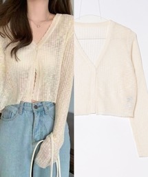 L LABEL（エルラベル）の「シアーリブカーディガン（カーディガン/ボレロ）」