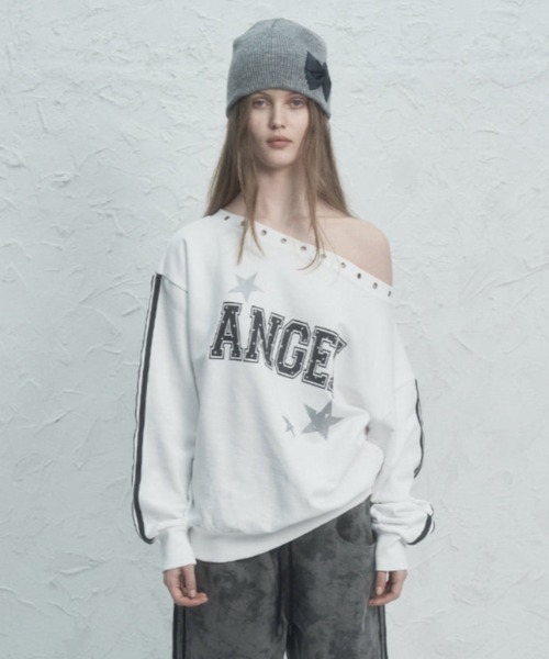 SETUPEXE（セットアップイーエックスイー）の「EYELET ANGEL MTM（Tシャツ/カットソー・レディース・ブラック/ホワイト・フリー）」の2枚目の写真