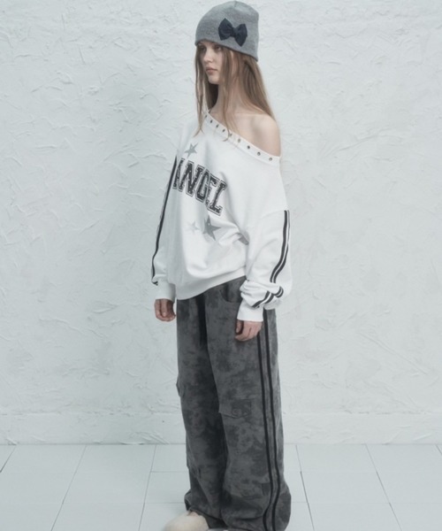 SETUPEXE（セットアップイーエックスイー）の「EYELET ANGEL MTM（Tシャツ/カットソー・レディース・ブラック/ホワイト・フリー）」の6枚目の写真