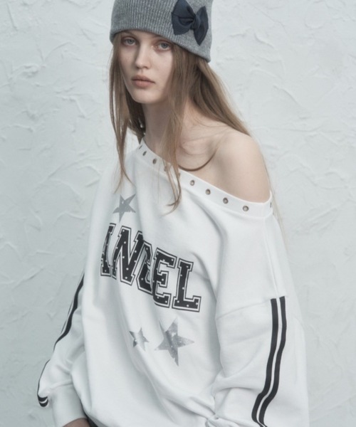 SETUPEXE（セットアップイーエックスイー）の「EYELET ANGEL MTM（Tシャツ/カットソー・レディース・ブラック/ホワイト・フリー）」の12枚目の写真