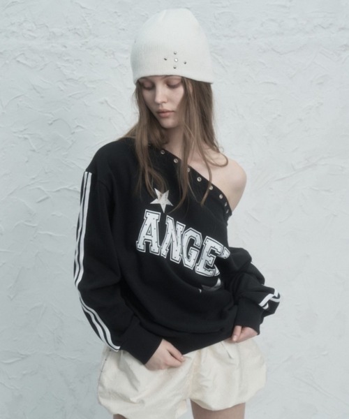 SETUPEXE（セットアップイーエックスイー）の「EYELET ANGEL MTM（Tシャツ/カットソー・レディース・ブラック/ホワイト・フリー）」の11枚目の写真