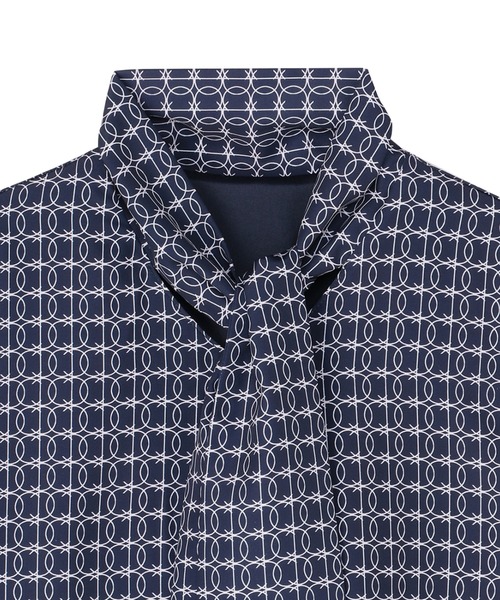 TOKYO SHIRTS（トウキョウシャツ）の「ボウタイプリントブラウス 五分袖（シャツ/ブラウス・レディース・ネイビー/ベージュ・S/M/L）」の15枚目の写真