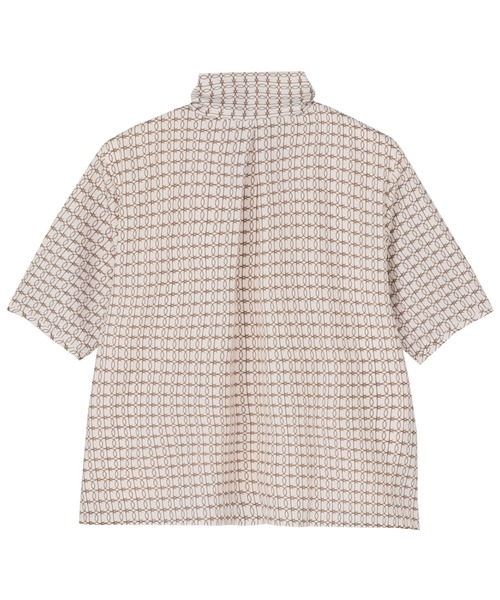 TOKYO SHIRTS（トウキョウシャツ）の「ボウタイプリントブラウス 五分袖（シャツ/ブラウス・レディース・ネイビー/ベージュ・S/M/L）」の6枚目の写真