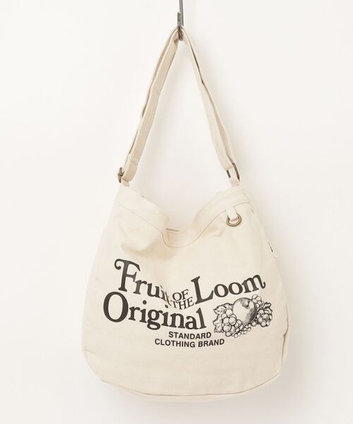 FRUIT OF THE LOOM(フルーツオブザルーム)の「【FRUIT OF THE LOOM/フルーツオブザルーム 】FTL NEWSPAPER BAG(ショルダーバッグ・レディース・レッド/ブラック/サックスブルー/ベージュ/イエロー・FREE)」の2枚目の写真