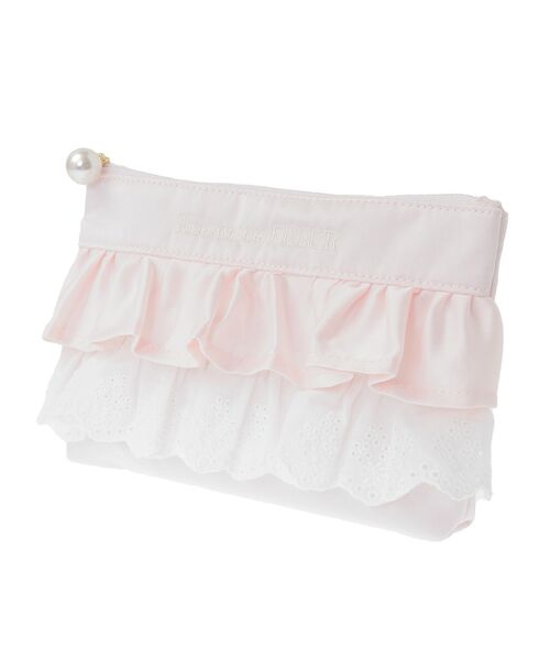 Maison de FLEUR（メゾンドフルール）の「フロントフリルポーチ（ポーチ・レディース・ブラック/ピンク・FREE）」の6枚目の写真