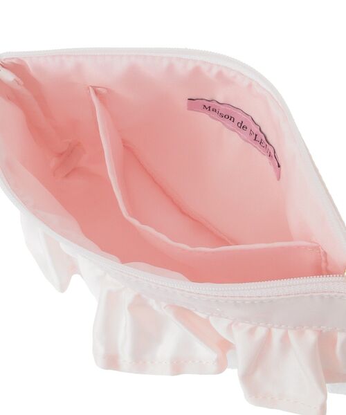 Maison de FLEUR（メゾンドフルール）の「フロントフリルポーチ（ポーチ・レディース・ブラック/ピンク・FREE）」の13枚目の写真