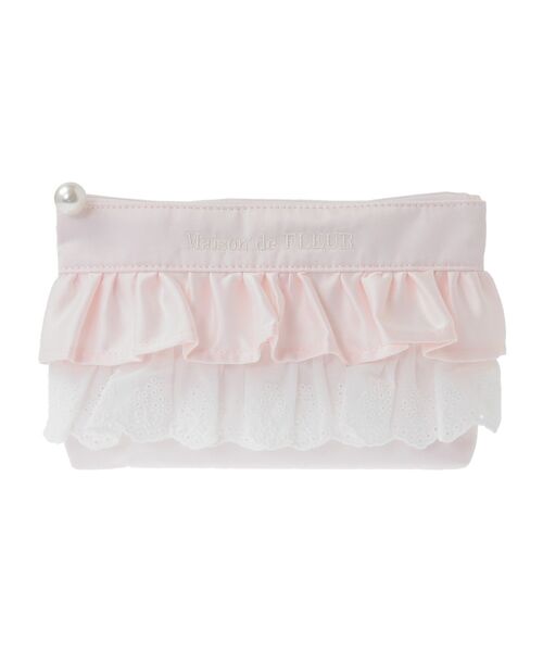 Maison de FLEUR（メゾンドフルール）の「フロントフリルポーチ（ポーチ・レディース・ブラック/ピンク・FREE）」の15枚目の写真