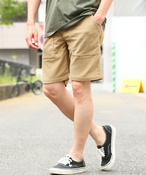LUXSTYLE(ラグスタイル)の「コーデュロイベイカーショーツ(その他パンツ・メンズ・ベージュ/ブラック/ブルー/グレー・M/L/S/XL)」の9枚目の写真