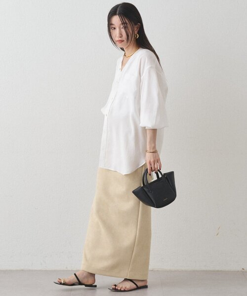 LOUNGEDRESS（ラウンジドレス）の「フェイクスウェードスカート（スカート・レディース・キャメル/ベージュ・SMALL/MEDIUM）」の6枚目の写真