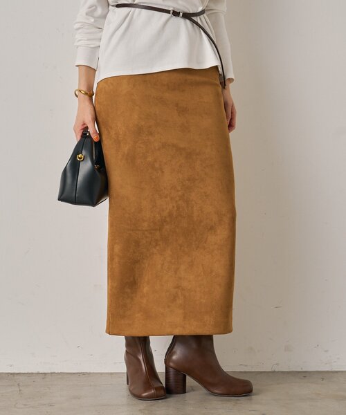 LOUNGEDRESS（ラウンジドレス）の「フェイクスウェードスカート（スカート・レディース・キャメル/ベージュ・SMALL/MEDIUM）」の21枚目の写真