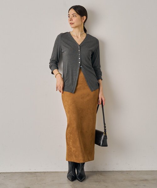 LOUNGEDRESS（ラウンジドレス）の「フェイクスウェードスカート（スカート・レディース・キャメル/ベージュ・SMALL/MEDIUM）」の15枚目の写真