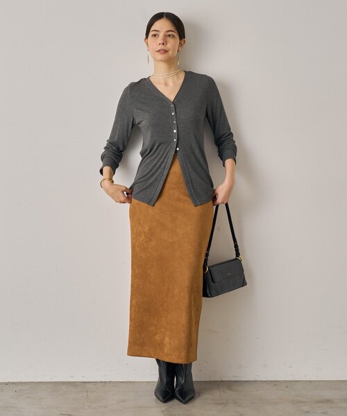 LOUNGEDRESS（ラウンジドレス）の「フェイクスウェードスカート（スカート・レディース・キャメル/ベージュ・SMALL/MEDIUM）」の14枚目の写真