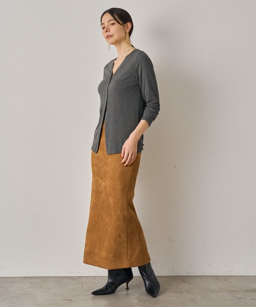 LOUNGEDRESS（ラウンジドレス）の「フェイクスウェードスカート（スカート・レディース・キャメル/ベージュ・SMALL/MEDIUM）」の13枚目の写真