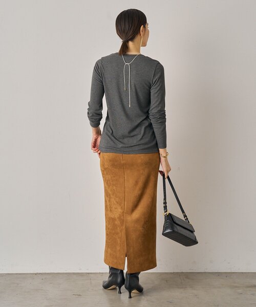 LOUNGEDRESS（ラウンジドレス）の「フェイクスウェードスカート（スカート・レディース・キャメル/ベージュ・SMALL/MEDIUM）」の12枚目の写真