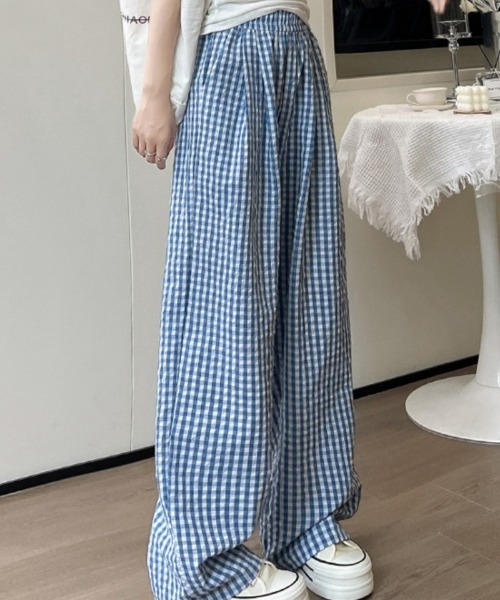 Ritzy(リッツィー)の「チェック柄 リラックスワイドパンツ(その他パンツ・レディース・ブラック/ブルー/サックスブルー/ピンク・M/L/S)」の21枚目の写真
