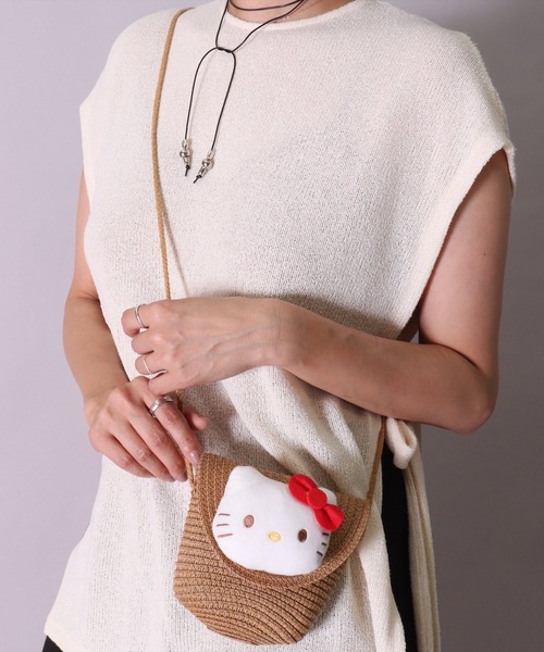 セール】(SK)【sanrio】ストロー素材ミニ フラップ ショルダー