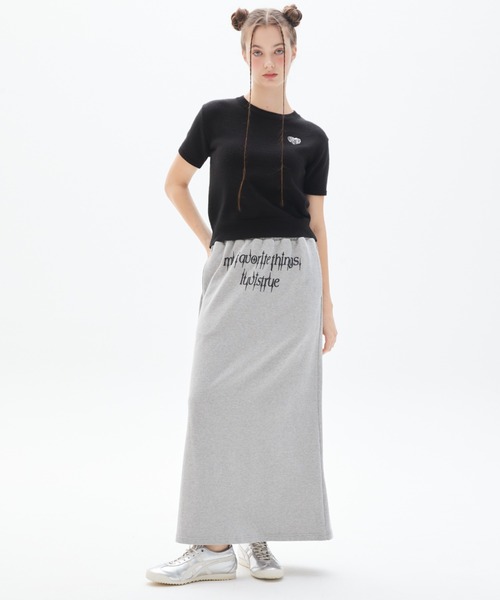 LUVISTRUE(ラヴイズトゥルー)の「PY LOGO WAPPEN KNIT(ニット/セーター・レディース・スカイブルー/ブラック・FREE)」の5枚目の写真