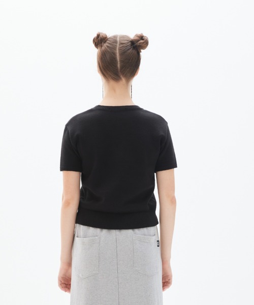 LUVISTRUE(ラヴイズトゥルー)の「PY LOGO WAPPEN KNIT(ニット/セーター・レディース・スカイブルー/ブラック・FREE)」の11枚目の写真