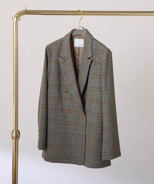 ウールライクダブルジャケット/セットアップ可/WEB限定カラー展開