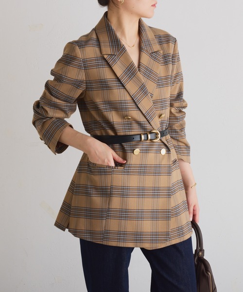 ウールライクダブルジャケット/セットアップ可 ウールライクダブルジャケット/セットアップ可/WEB限定カラー展開