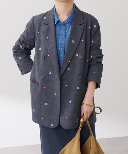 セール】ウールライクダブルジャケット/セットアップ可/WEB限定カラー