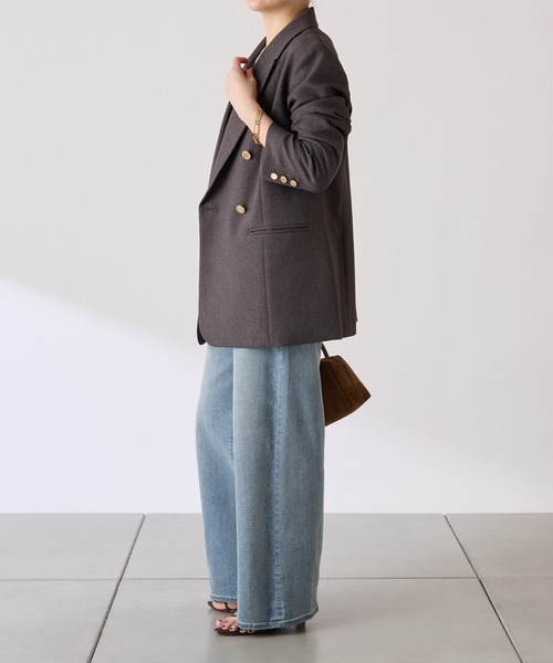 セール】ウールライクダブルジャケット/セットアップ可/WEB限定カラー