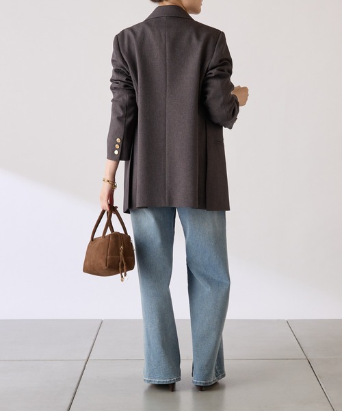 美品▲2023▲GALLARDAGALANTE //ウールライクジャケット 紺色 美品△2023△GALLARDAGALANTE //ウールライクジャケット 紺色 美