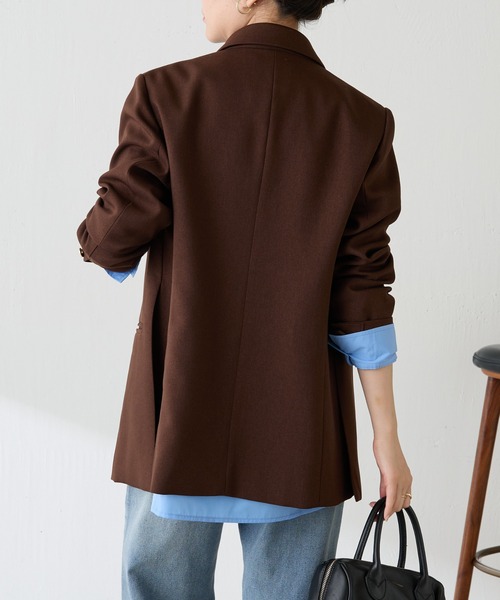 ウールライクダブルジャケット/セットアップ可/WEB限定カラー